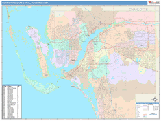 Fort Myers-Cape Coral ColorCast Wall Map